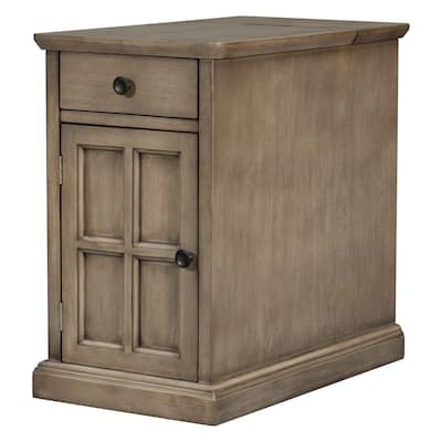 Vintage Night Stands With USB Ports Drawer Multifunctional End Table For Bedroom/Living Room/Salon/Office