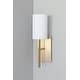 preview thumbnail 5 of 6, Veronica 1 Light Aged Brass Wall Mount - 5'' W x 16.5'' H x 6'' D