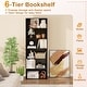 preview thumbnail 8 of 18, Gymax 2PCS 70'' all 6-Tier Bookcase w/ 6 Open Shelves Anti-Toppling