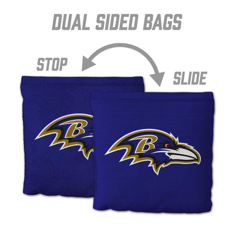 Baltimore Ravens NFL Dual Sided Pro Stop & Slide Cornhole Bags