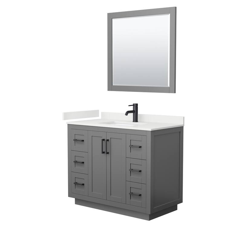 Wyndham Collection WCF292942S-QTZ-UNSM34 Miranda 42" Free Standing