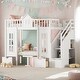 preview thumbnail 28 of 37, Modern Twin Over Twin Wood Loft Bed with Down Desk,Wooden Separable Bunk Bed Includes 2 Beds With Changeable Table