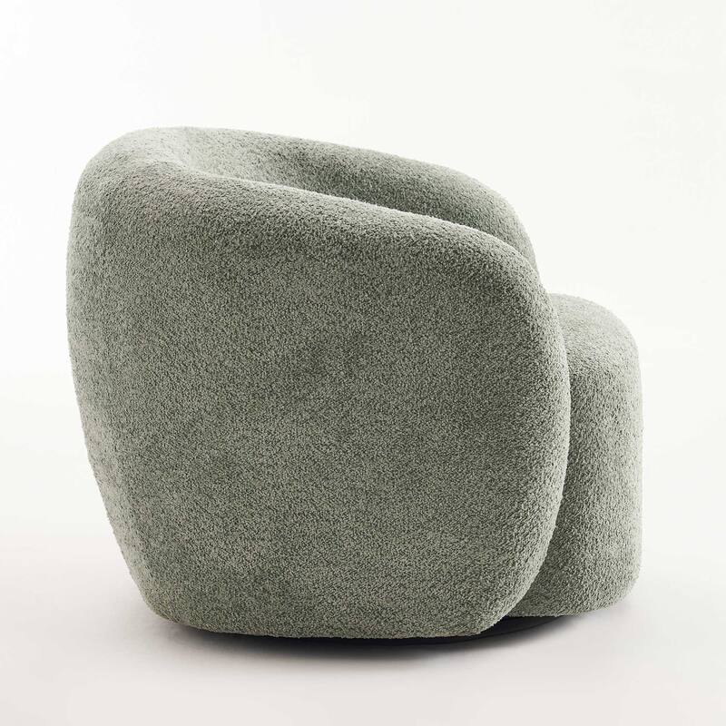 Mid-Century Modern Accent Chair, Soft Padded Single Sofa