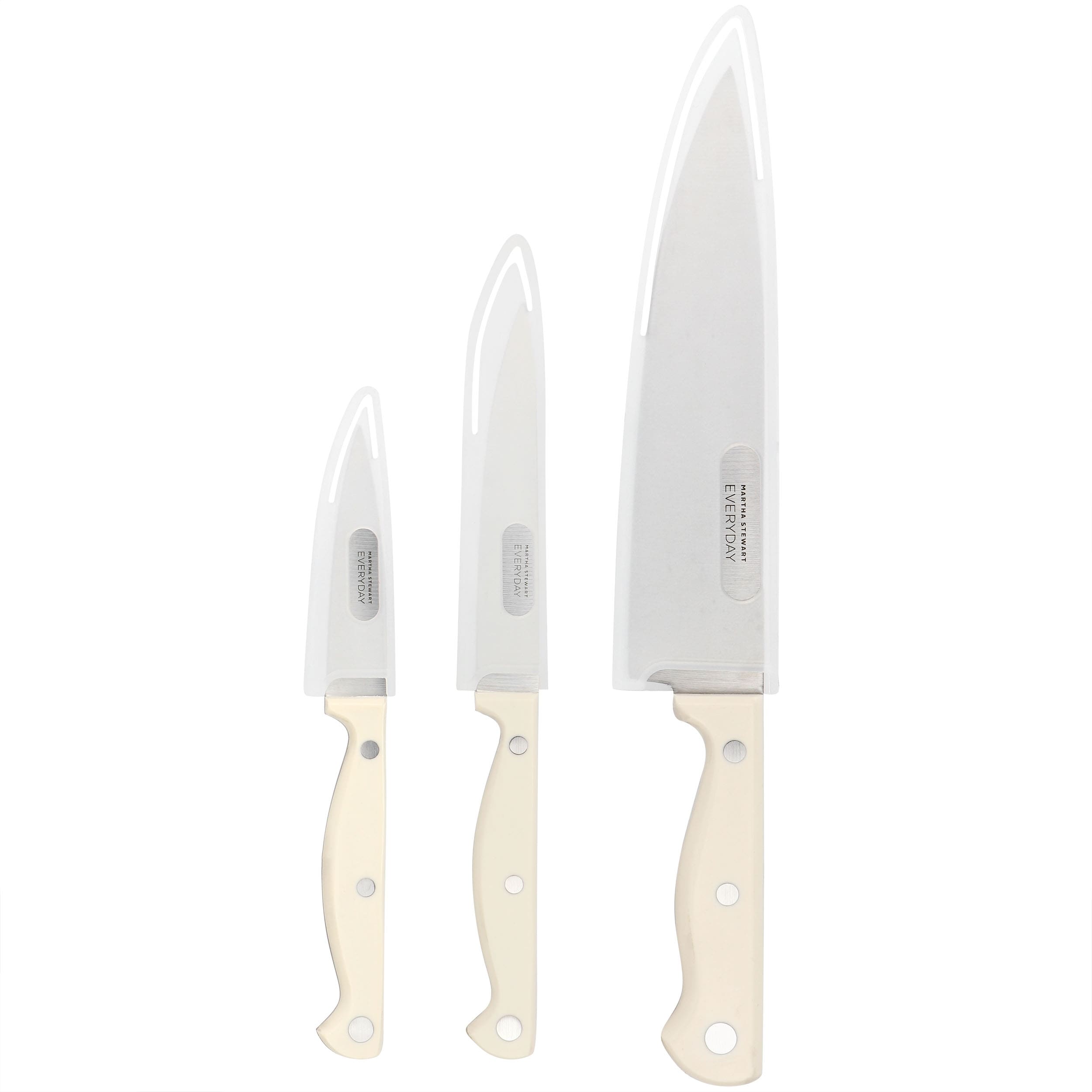 Martha Stewart Everyday Keswick 3 Piece Cutlery and Sheath Set in Linen