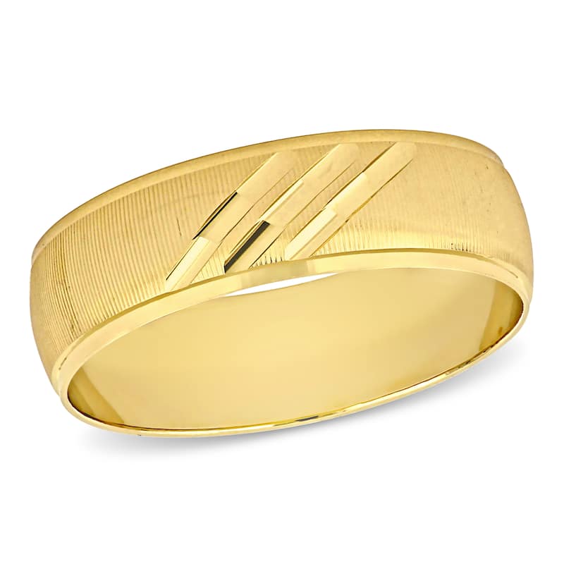 Miadora 6 mm Mens Wedding Band in 10k Yellow Gold