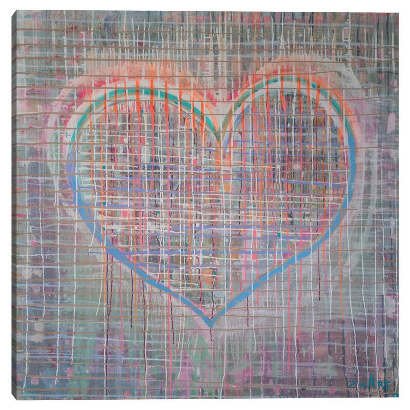 Heart Grid by Zwart Canvas Art Print