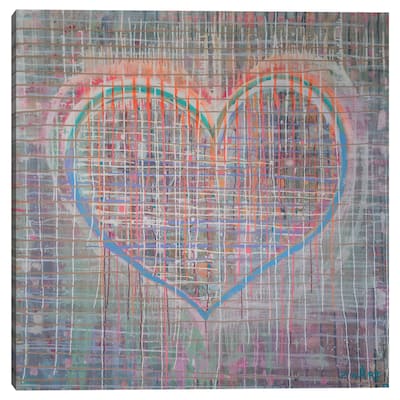 Heart Grid by Zwart Canvas Art Print