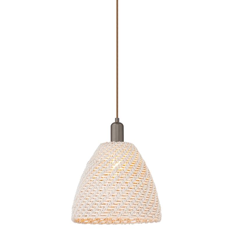 Innovations Lighting 716-1P-14-12 Natural Ballston Dome Pendant - Oil Rubbed Bronze / Natural