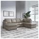 preview thumbnail 18 of 30, Signature Design by Ashley Amuleto Brown 2-Piece Sectional with Chaise - 124"W x 86"D x 40"H Right Facing