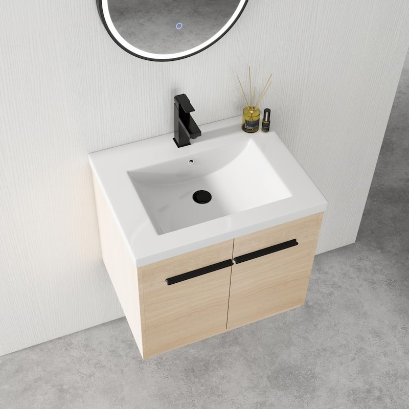 BNK 16"/20"/24"/30"/36" Single Sink Bathroom Vanity with Soft Close Door and Shelf
