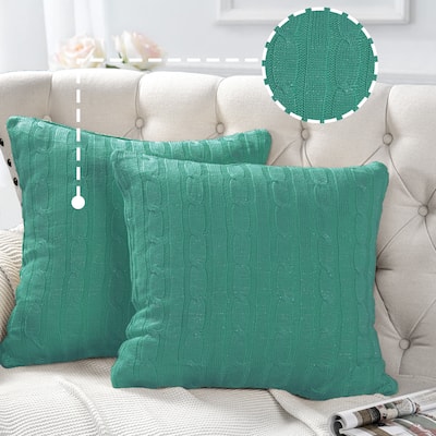 Serenta Cable Knitted 2 Piece Pillow Shell Set