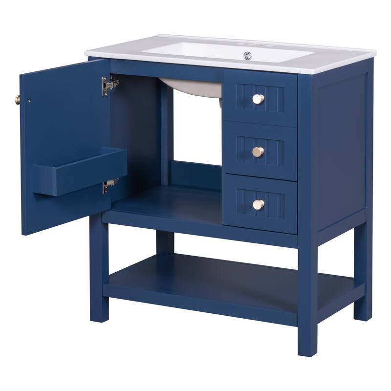 Bathroom Vanity Cabinet with Ceramic Sink