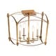 preview thumbnail 8 of 26, French Farmhouse Candle Curved Cage Ceiling Light 14.6in