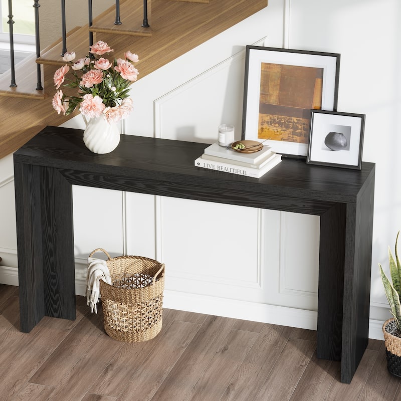 55.1-Inch Wood Long Console Table Sofa Table for Entryway Living Room