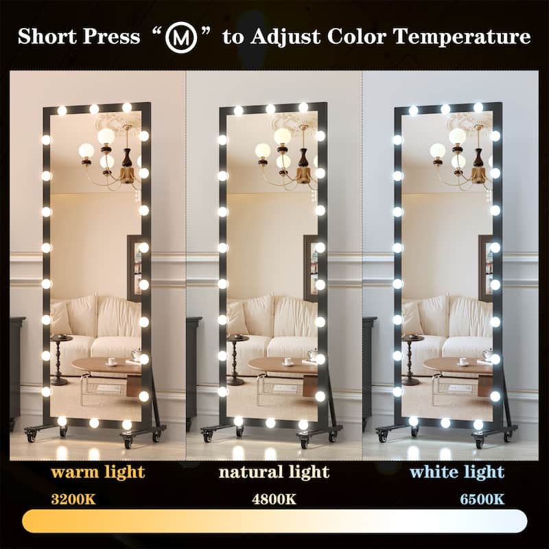 Hollywood Full-Length Mirror with Lights