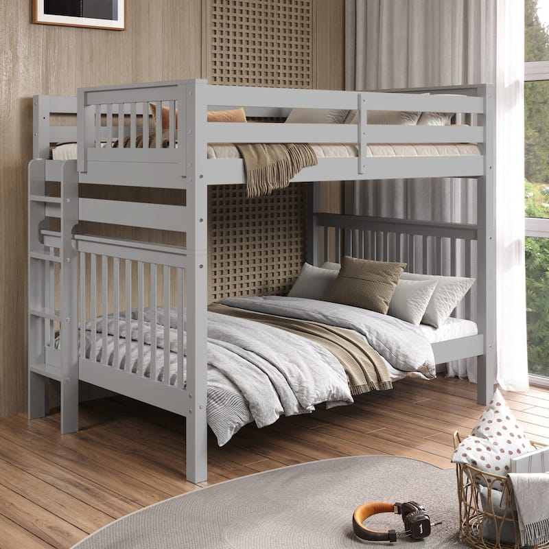 Taylor & Olive Trillium Full over Full Bunk Bed with End Ladder
