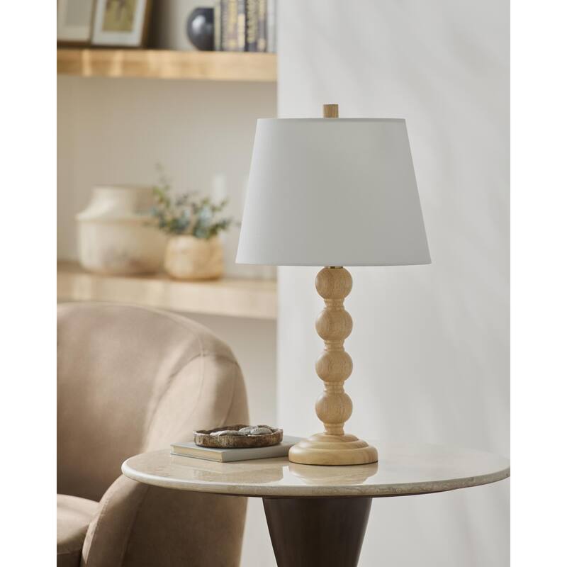 Livabliss Felipe Traditional Accent Table Lamp - 23"H x 12"W x 12"D - Beige