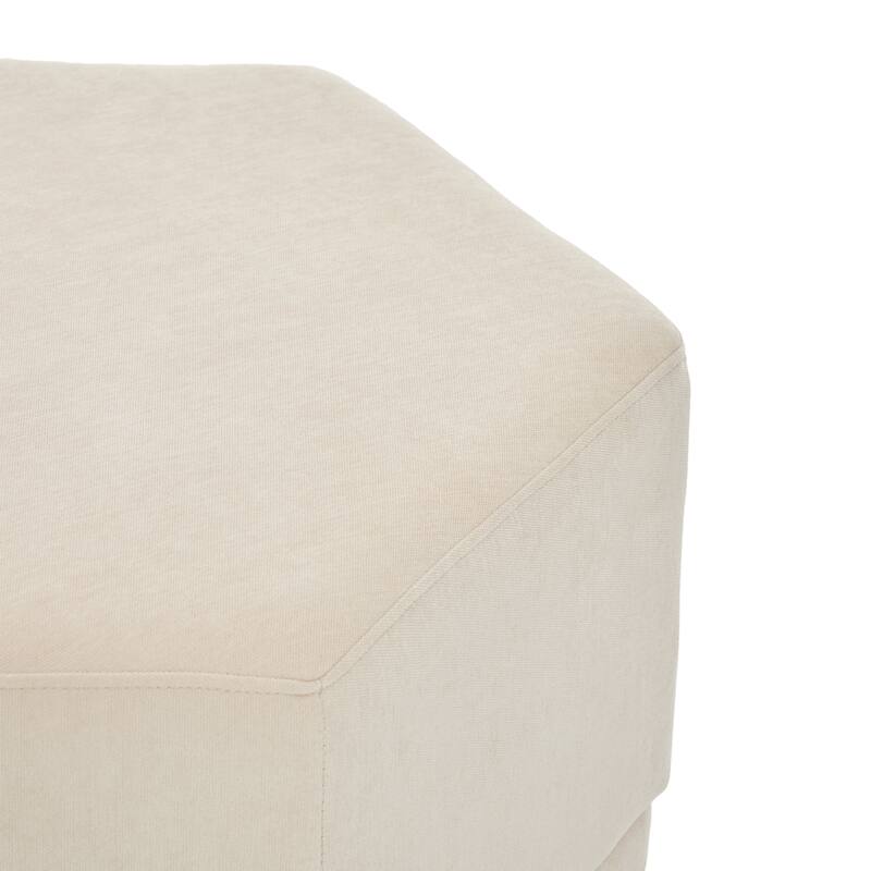 Christopher Knight Home - Nova Hexa Modern Upholstered Ottoman/ Foot Stool with Wooden Base