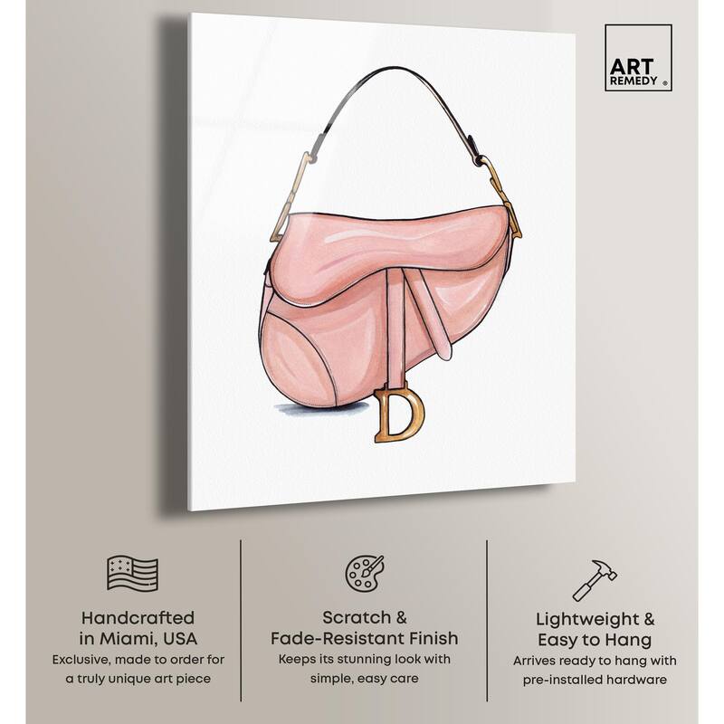 Doll Memories - Blush Pink Bag Acrylic by Art Remedy, Ready to Hang