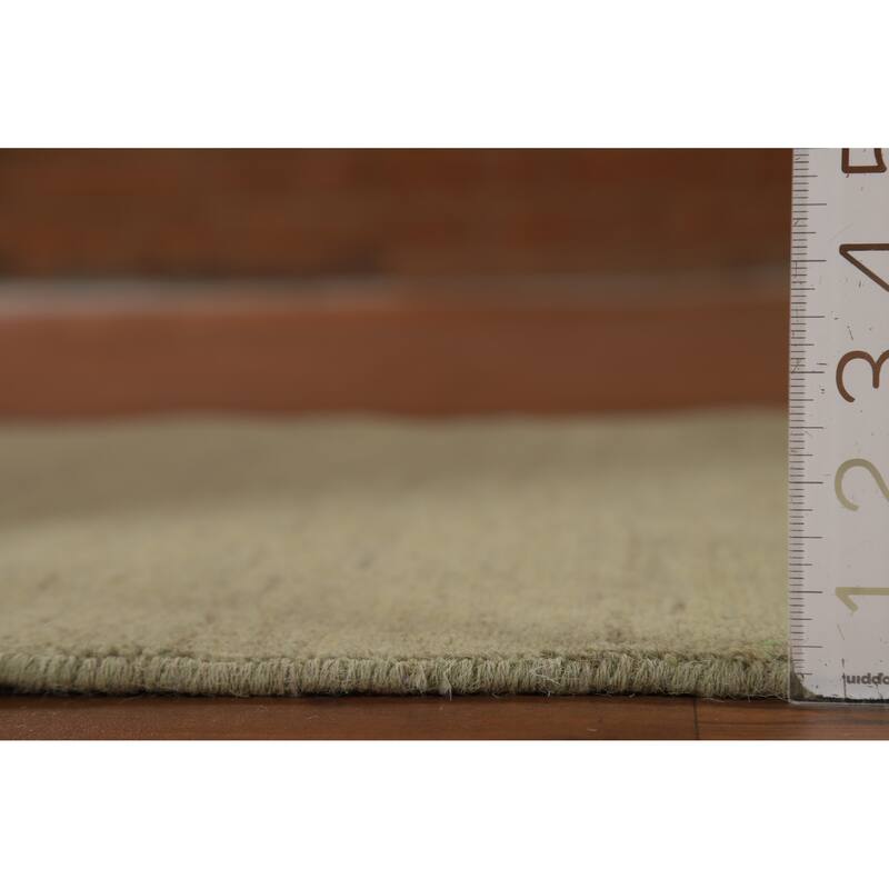 Gabbeh Oriental Runner Rug Hand-Knotted Solid Wool Carpet - 2'7"x 9'4"