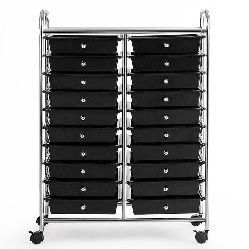 Costway 20 Drawers Rolling Cart Storage Scrapbook Paper Studio - See Details