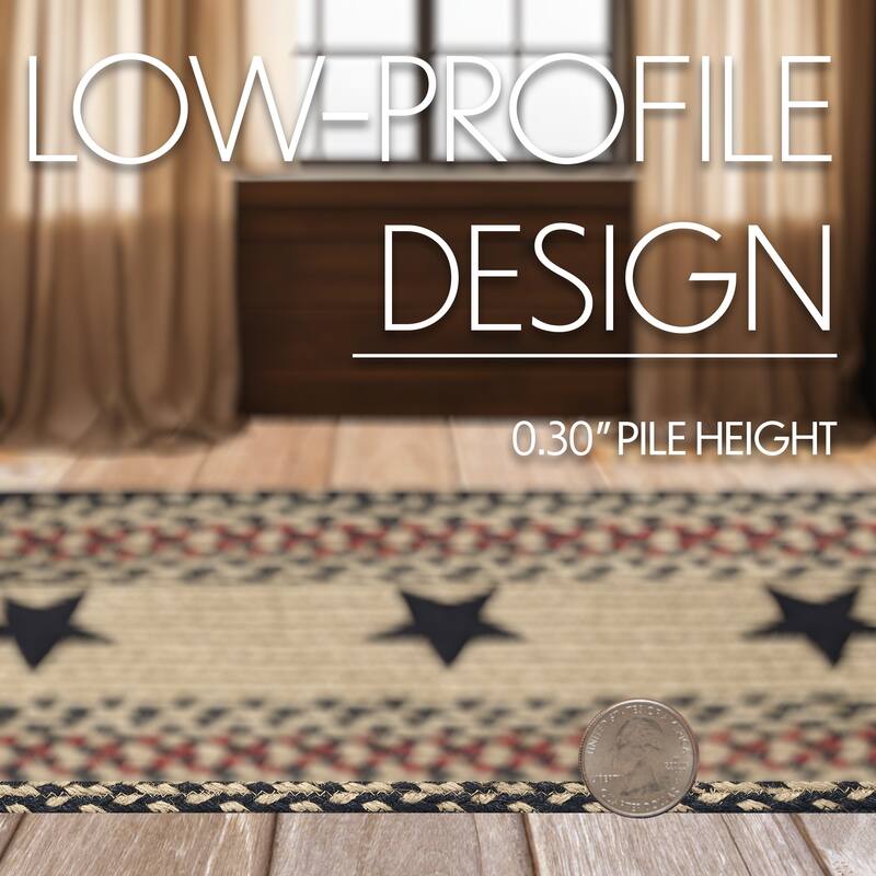 Colonial Star Jute Rug/Runner Rect w/ Pad 22x72 - 2' x 6' Runner