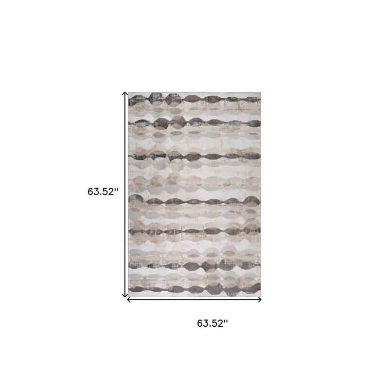 Distressed Abstract Stain Resistant Woven Area Rug