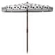 preview thumbnail 4 of 7, SAFAVIEH Outdoor Sydney 6.5-Foot Tilt Beach Umbrella White/Black Polka Dot