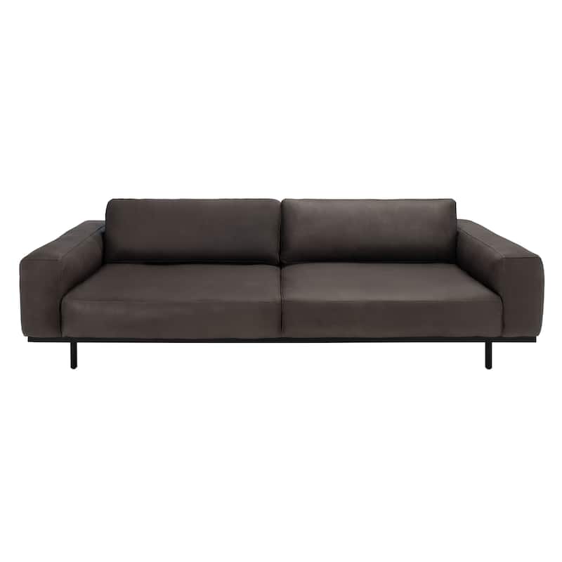 SAFAVIEH Home Elyssa Leather Sofa - 95"W x 42"D x 29"H