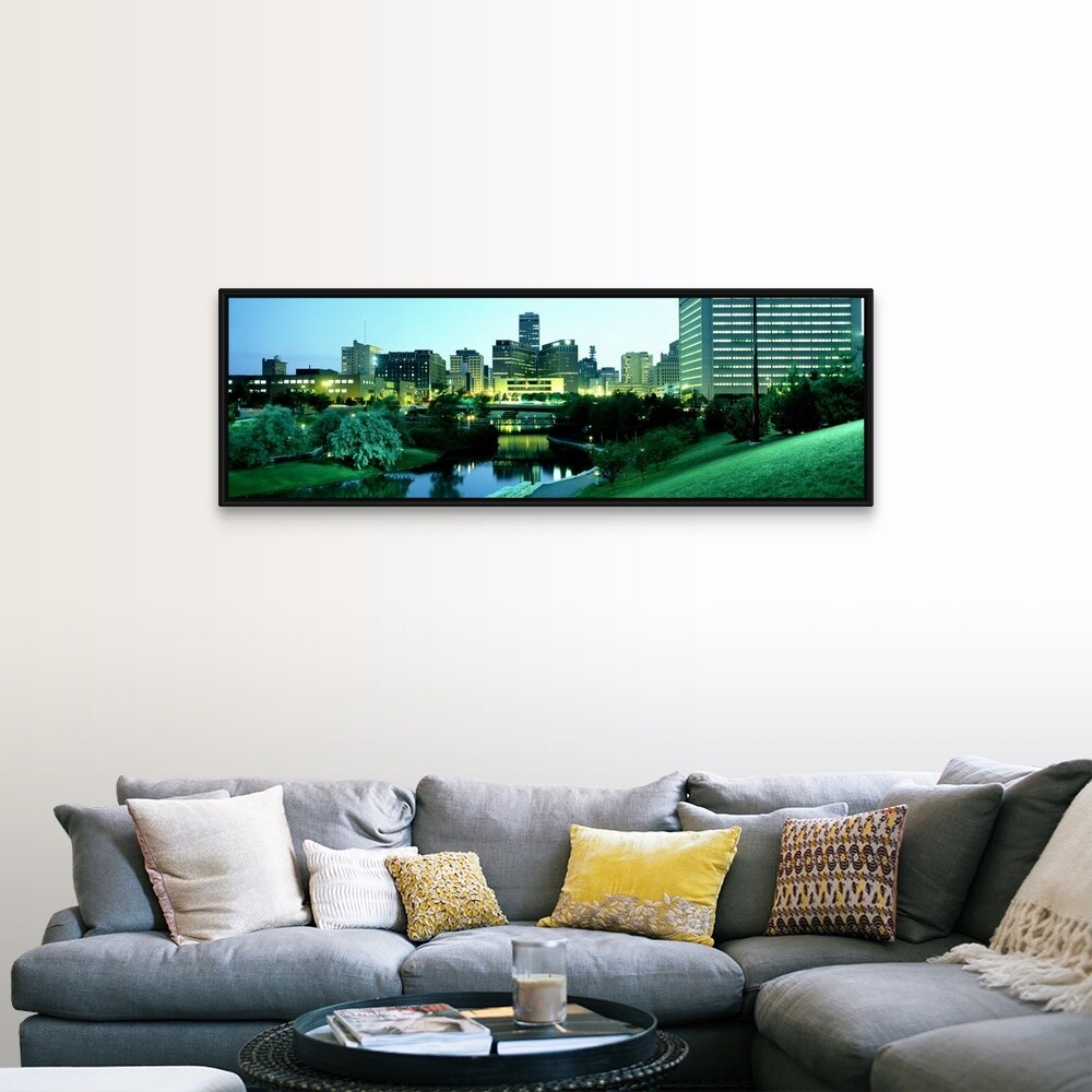 Shop Omaha Ne Black Float Frame Canvas Art Overstock 25522000