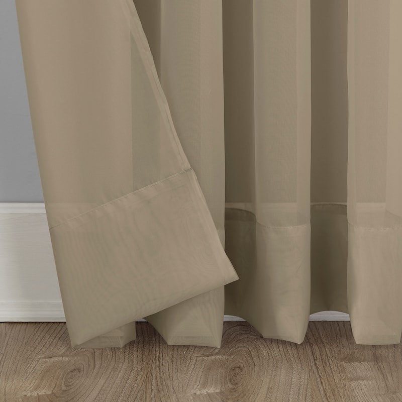 No. 918 Emily Voile Sheer Grommet Curtain Panel- Single Panel