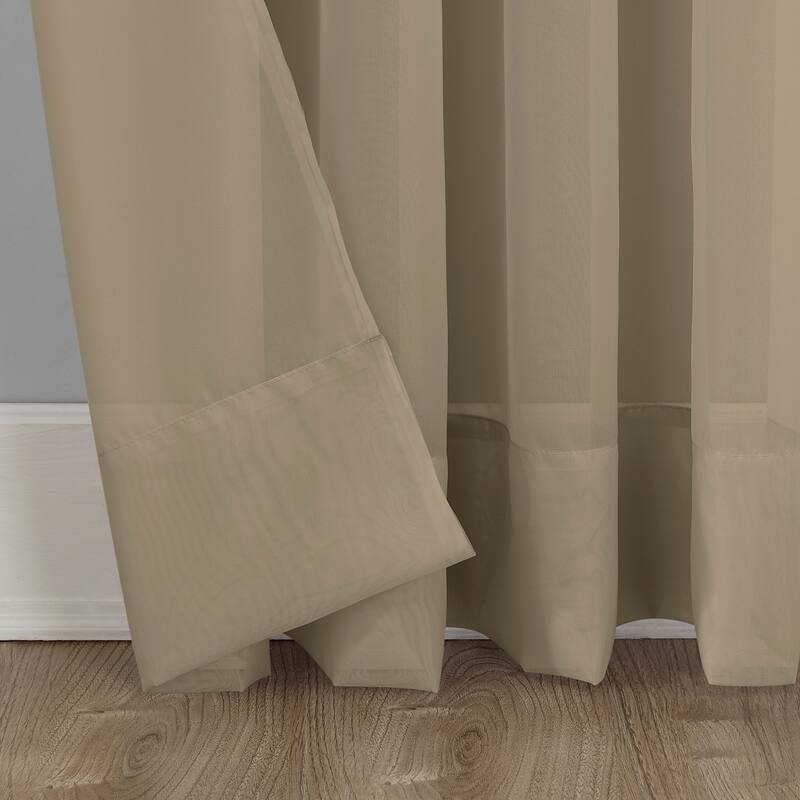 No. 918 Emily Voile Sheer Grommet 1-Piece Curtain Panel, Single Panel