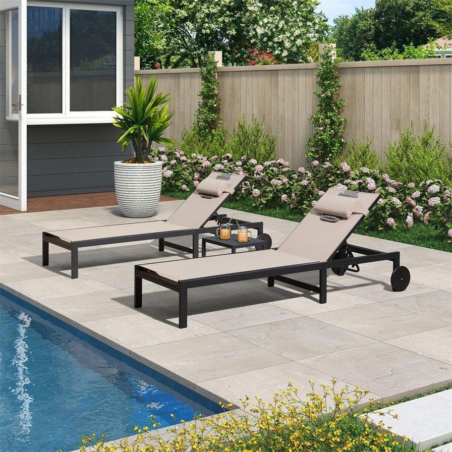 Purple leaf outdoor best sale patio chaise lounge