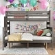 preview thumbnail 2 of 31, Detachable Design Wood Twin XL over Queen Bunk Bed with Ladder,Multifunctional Bunk Bed