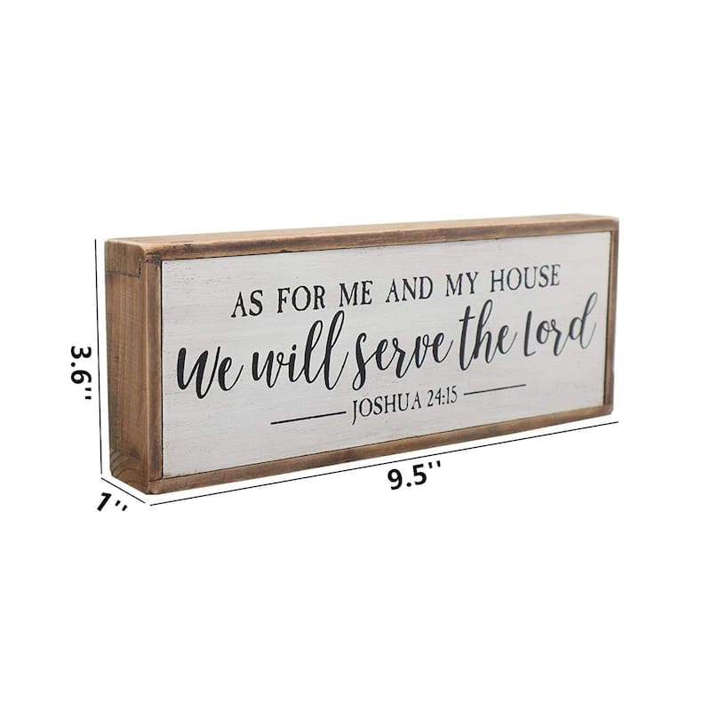 Small Wooden Sign Decor with Quotes,Me My House Christian Gifts