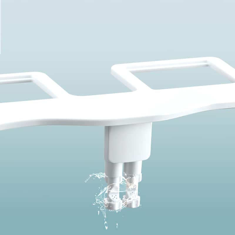 Touch Screen Toilet Bidet Dual Nozzle Spray Self Cleaning Water Pressure Control White