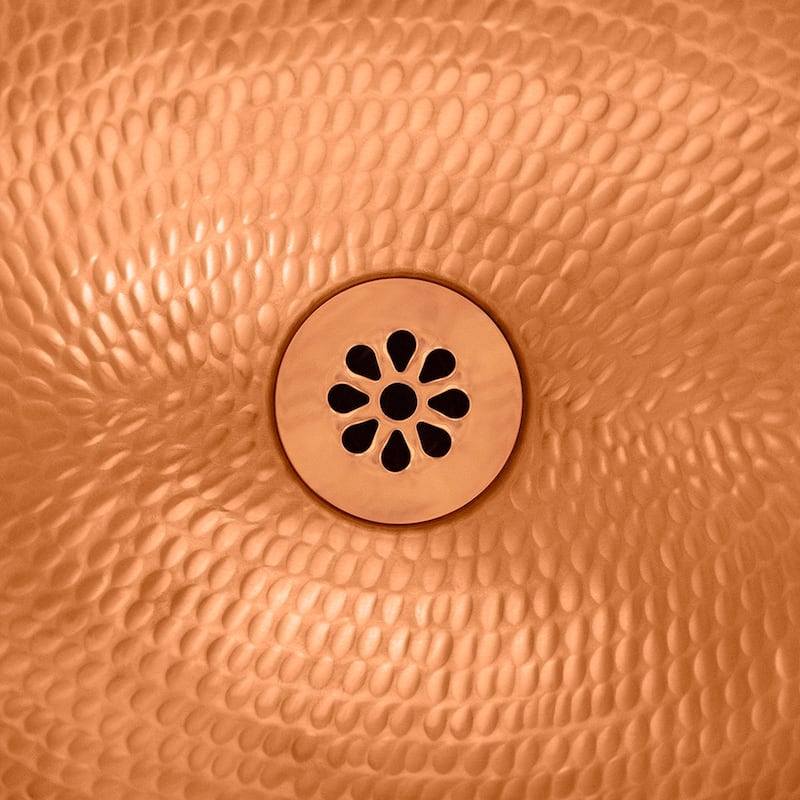 1.5-in Non-Overflow Grid Bathroom Sink Drain in Polished Copper (D-207PC)