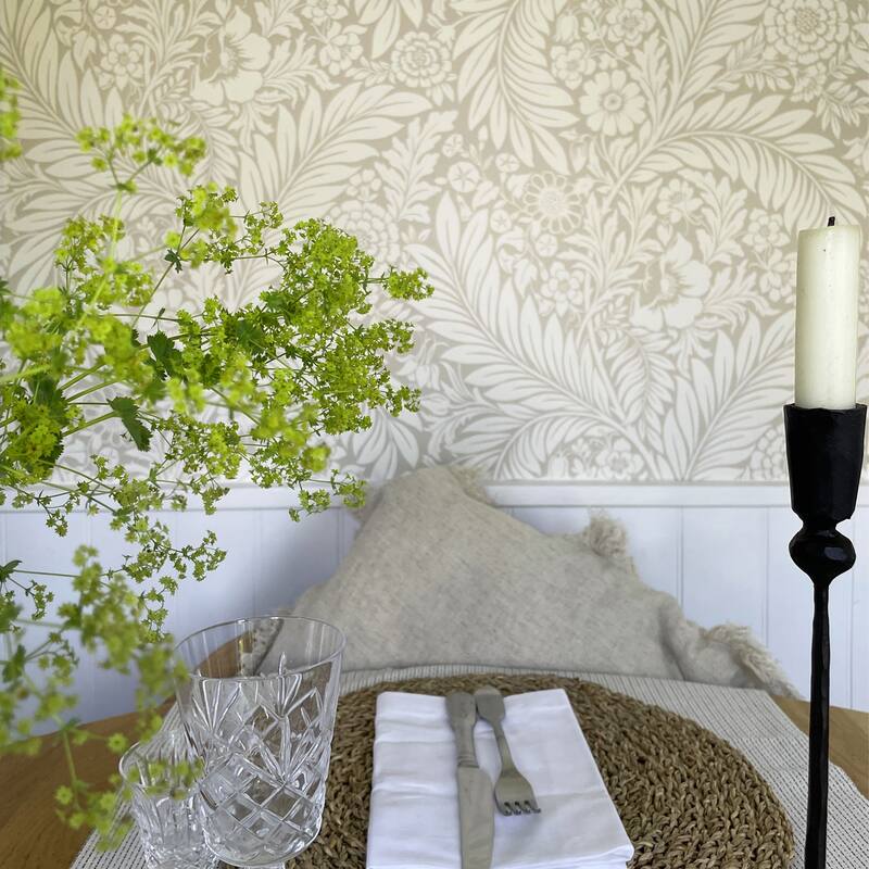 Belgravia Decor Florence Neutral Leaf Wallpaper