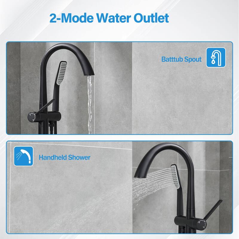 Single-Handle Freestanding Tub Faucet Mount Tub Faucet Bathtub Filler