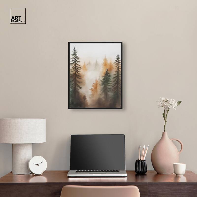 Misty Pines II Canvas by Art Remedy