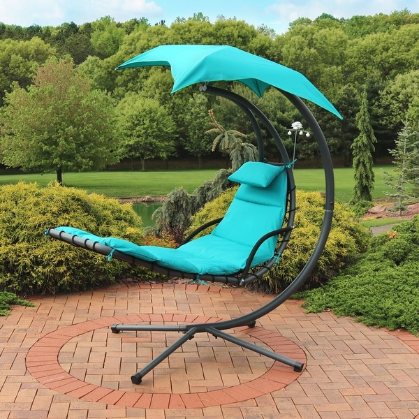 テーブル・チェア・ハンモック NODELdesign ButterflyTABLE FB-side mount Sunnydaze Floating Chaise Lounge Chair with Umbrella - Set