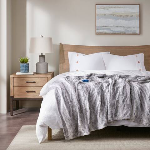 Beautyrest Marselle Oversized Faux Fur Heated Throw