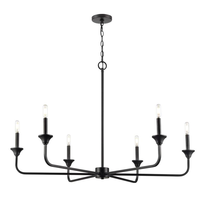 Millennium Lighting 97426 Herring 6 Light 42" Wide Taper Candle Style