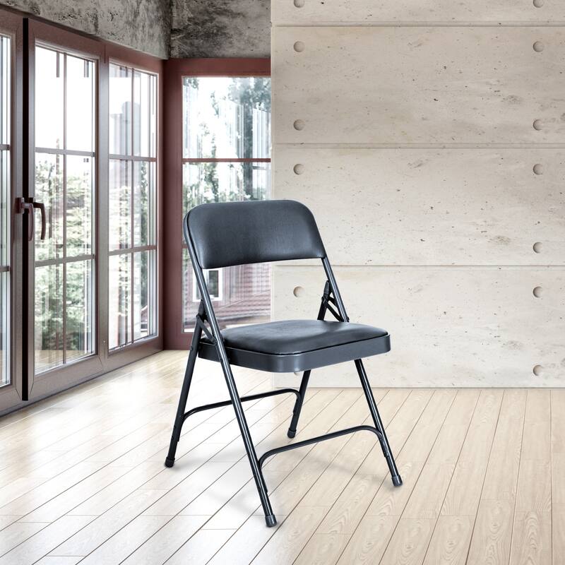 4 Pack Hampden Furnishings Bernadine Collection Vinyl Padded Folding Chair