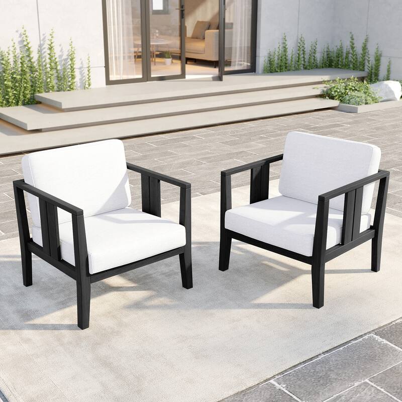 Outdoor Teak Solid Wood Patio Furniture Set Loveseat Armchair Table Collection