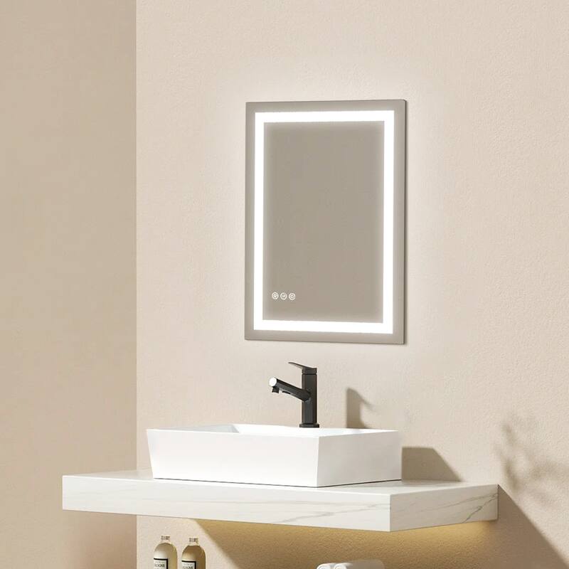 Topcraft LED Aluminum Framed Wall Mounted Bathroom Mirror