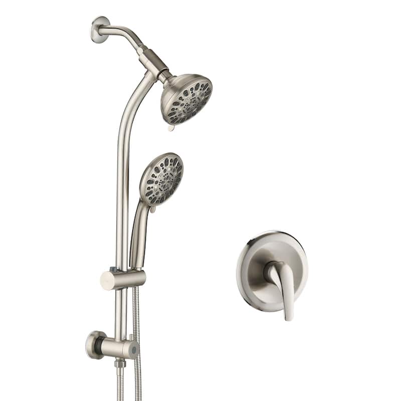 Dual Shower System with Handheld 7-Spray - Brushed Nickel