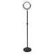 preview thumbnail 18 of 16, Allied Brass Adjustable Height Floor Standing Make-Up Mirror 8 Inch Diameter with 3X Magnification