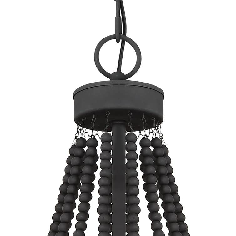 Acroma 4-light Farmhouse Boho beaded chandelier