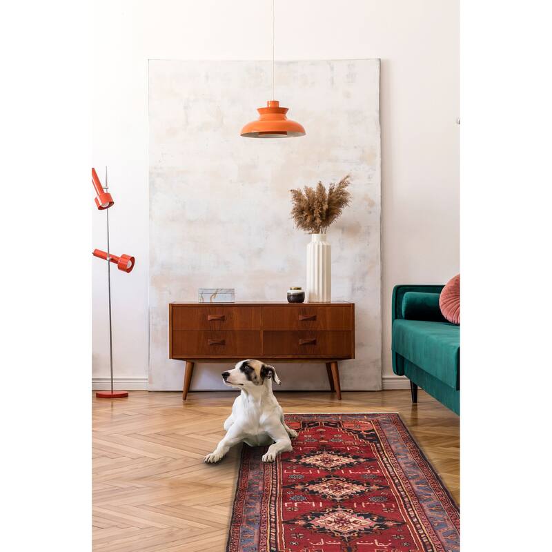 ECARPETGALLERY Hand-knotted Anadol Red Wool Rug - 3'7 x 9'2